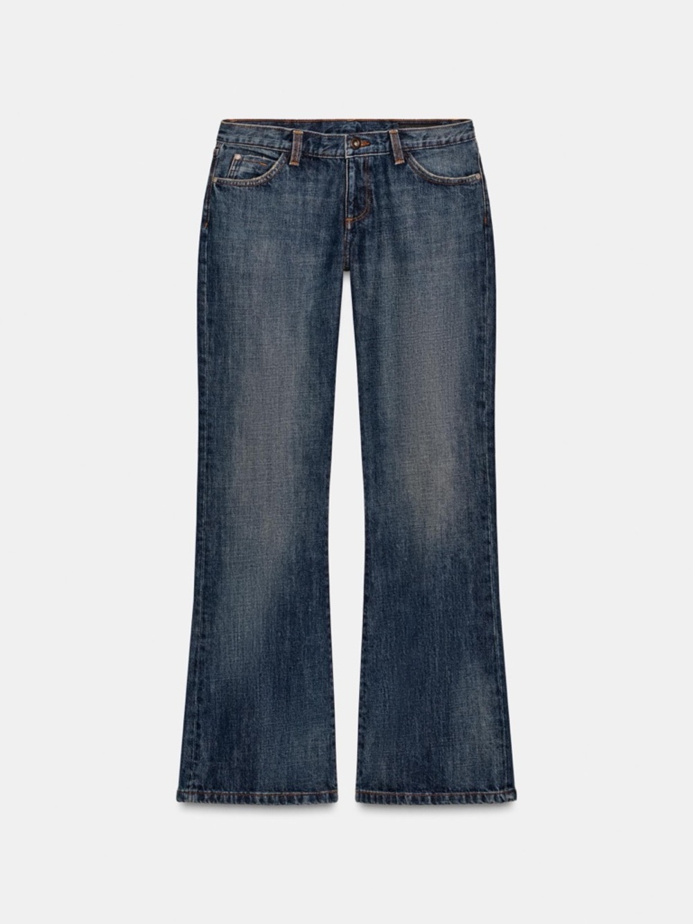 ZARA LOW RISE BOOTCUT JEANS - Picture 8 of 10